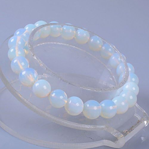Justinstones Gem Semi Precious Gemstone 8mm Round Beads Stretch Bracelet 7 Inch Unisex