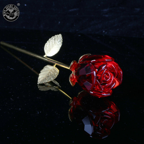 Crystal roses and golden stems Bomboniere Favour crystal craft gifts are essential for lovers