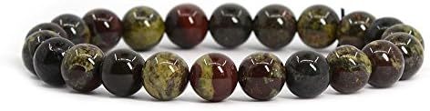 Justinstones Gem Semi Precious Gemstone 8mm Round Beads Stretch Bracelet 7 Inch Unisex