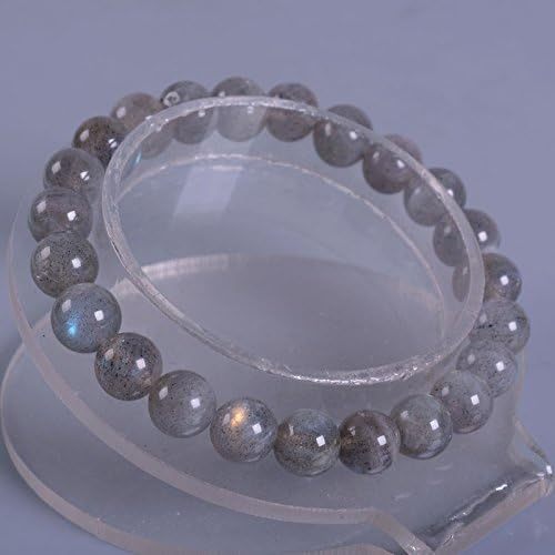 Justinstones Gem Semi Precious Gemstone 8mm Round Beads Stretch Bracelet 7 Inch Unisex