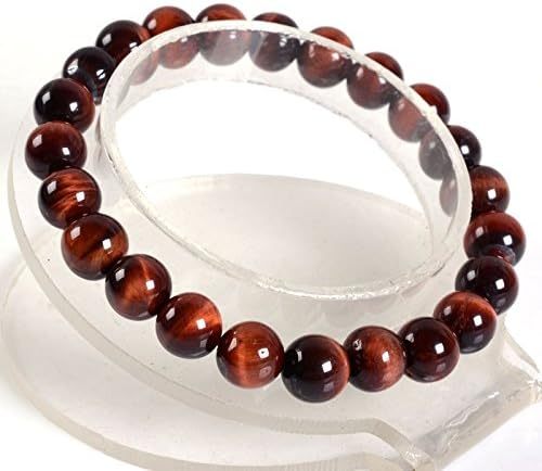 Justinstones Gem Semi Precious Gemstone 8mm Round Beads Stretch Bracelet 7 Inch Unisex