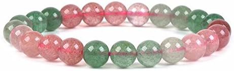 Justinstones Gem Semi Precious Gemstone 8mm Round Beads Stretch Bracelet 7 Inch Unisex