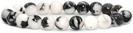 Justinstones Gem Semi Precious Gemstone 8mm Round Beads Stretch Bracelet 7 Inch Unisex