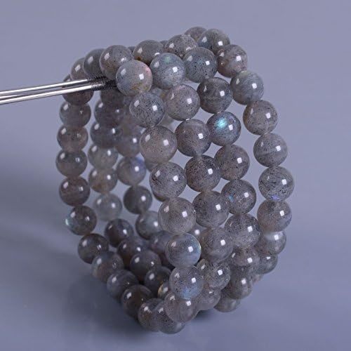 Justinstones Gem Semi Precious Gemstone 8mm Round Beads Stretch Bracelet 7 Inch Unisex