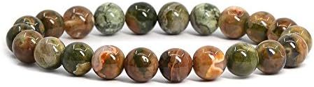 Justinstones Gem Semi Precious Gemstone 8mm Round Beads Stretch Bracelet 7 Inch Unisex