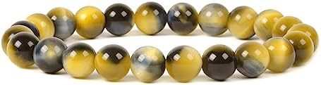 Justinstones Gem Semi Precious Gemstone 8mm Round Beads Stretch Bracelet 7 Inch Unisex