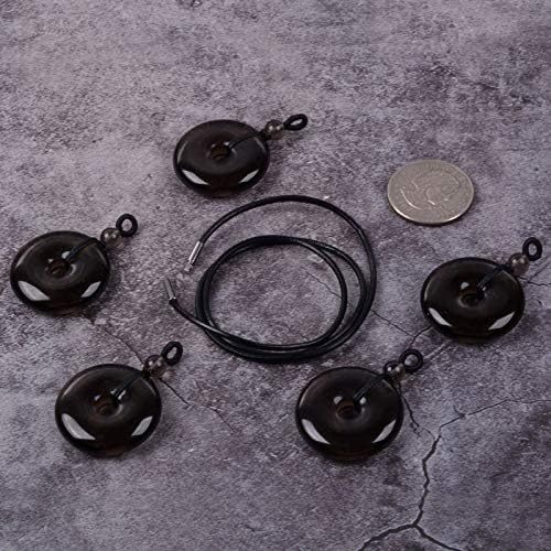 JUST IN STONES Gemstone 30mm Donut Beads Reiki Chakra Pendant Necklace Handmade Jewelry 22 Inch