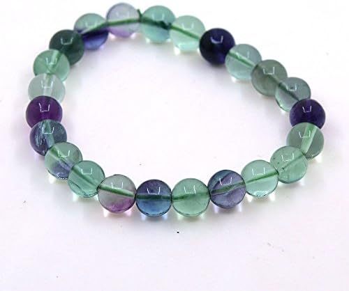 Justinstones Gem Semi Precious Gemstone 8mm Round Beads Stretch Bracelet 7 Inch Unisex