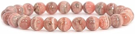 Justinstones Gem Semi Precious Gemstone 8mm Round Beads Stretch Bracelet 7 Inch Unisex
