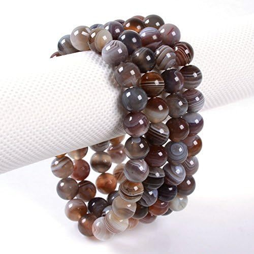 Justinstones Gem Semi Precious Gemstone 8mm Round Beads Stretch Bracelet 7 Inch Unisex