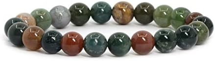Justinstones Gem Semi Precious Gemstone 8mm Round Beads Stretch Bracelet 7 Inch Unisex