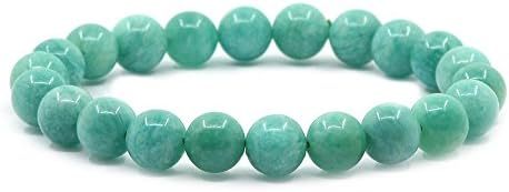 Justinstones Gem Semi Precious Gemstone 8mm Round Beads Stretch Bracelet 7 Inch Unisex