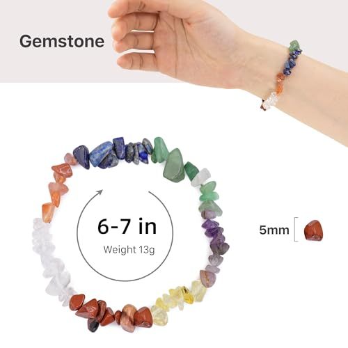 Natural Crystal Stone Bracelet with Healing Pendant Necklace Set Raw Stone Gemstone Gold Plated Open Adjustable Ring for Women's Jewelry Gift