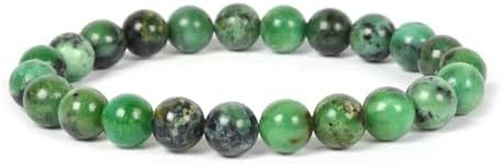 Justinstones Gem Semi Precious Gemstone 8mm Round Beads Stretch Bracelet 7 Inch Unisex
