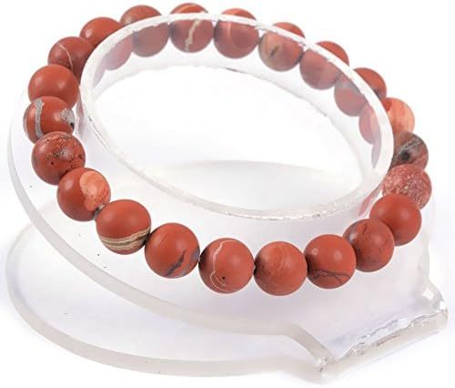 Justinstones Gem Semi Precious Gemstone 8mm Round Beads Stretch Bracelet 7 Inch Unisex