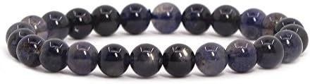 Justinstones Gem Semi Precious Gemstone 8mm Round Beads Stretch Bracelet 7 Inch Unisex