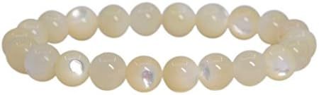 Justinstones Gem Semi Precious Gemstone 8mm Round Beads Stretch Bracelet 7 Inch Unisex