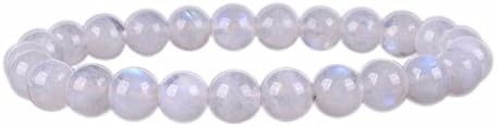 Justinstones Gem Semi Precious Gemstone 8mm Round Beads Stretch Bracelet 7 Inch Unisex
