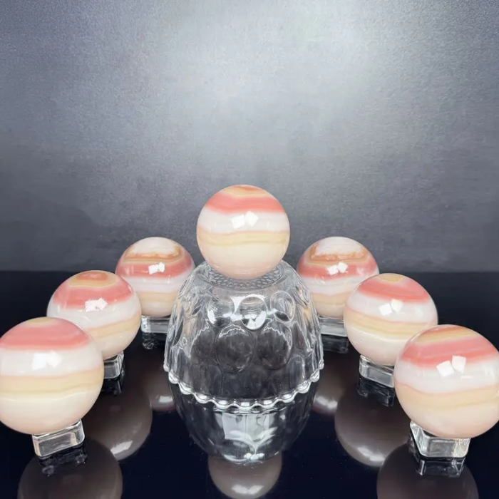 High-quality polished seven-color jade ball crystal healing stone decorative meditation feng shui style wedding decoration gift