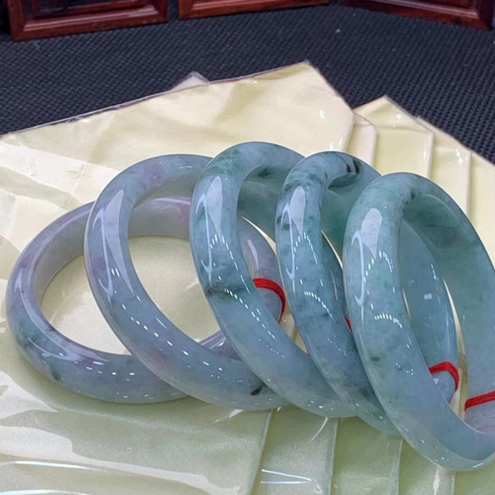Jade bracelet, Burmese jade ice flower bracelet, jade women's bracelet