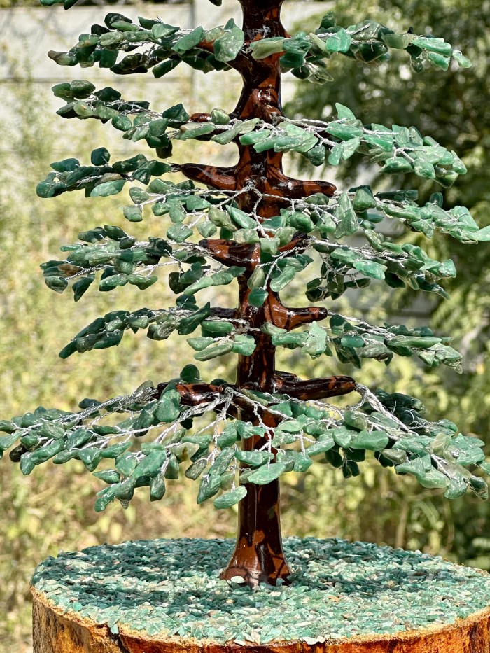 Wholesale natural green jade 2000 beads, gemstones, green jade trees, feng shui luxury home decoration gifts