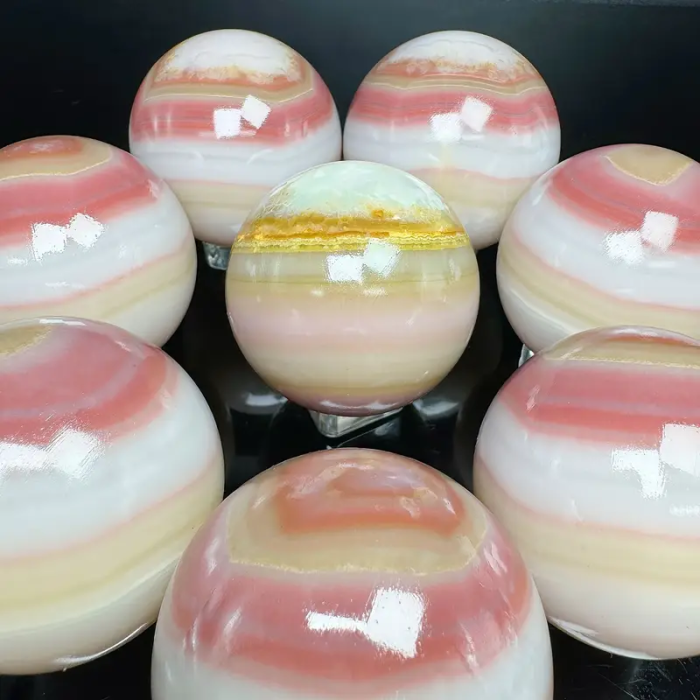 High-quality polished seven-color jade ball crystal healing stone decorative meditation feng shui style wedding decoration gift