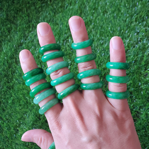 Wholesale natural gemstone, agate and jade ladies' rings