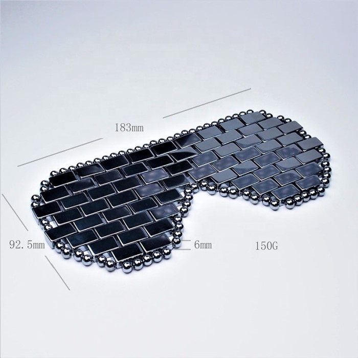 OEM new golden supplier jade eye mask, crystal healing stone, transparent quartz crystal eye mask