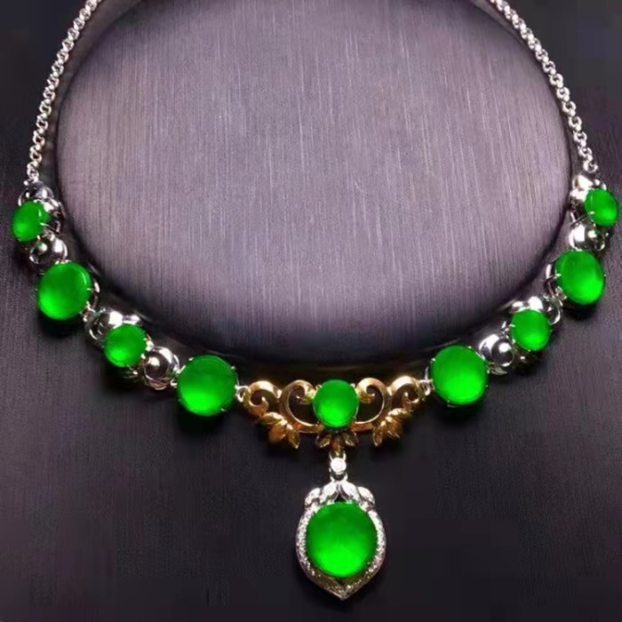 SGARIT jade jewelry, natural jade necklace, wedding party, engagement jewelry, 18k gold, natural jade, green necklace for women