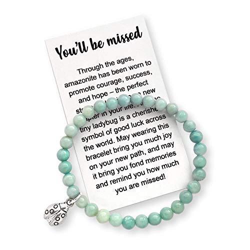 Hot-selling natural stone jade bracelet, ladybug pendant, ladies' gemstone bracelet