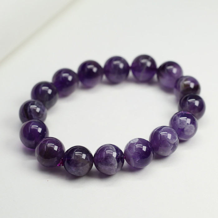 Wholesale natural dark amethyst jade bracelets for both men and women in various sizes, 6/8/10/12/14mm, religious style weddings or gifts