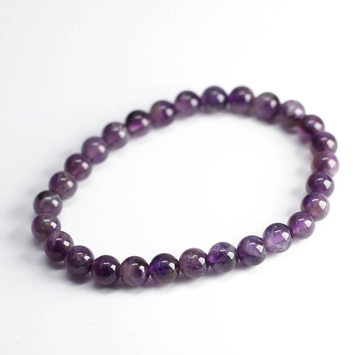 Wholesale natural dark amethyst jade bracelets for both men and women in various sizes, 6/8/10/12/14mm, religious style weddings or gifts