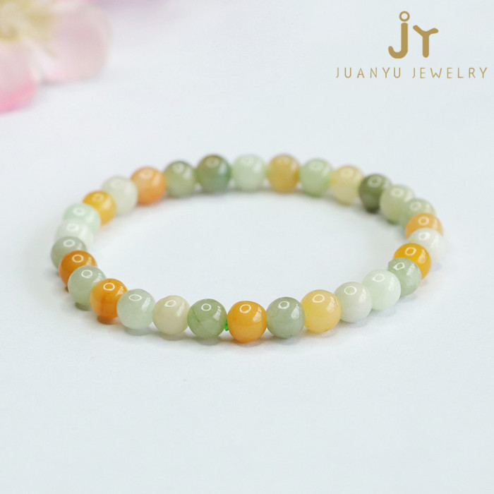 Wholesale natural stone green jadeite bracelets, fashionable jewelry, Burmese jadeite bracelets, multi-color Burmese jadeite bracelets & bangles