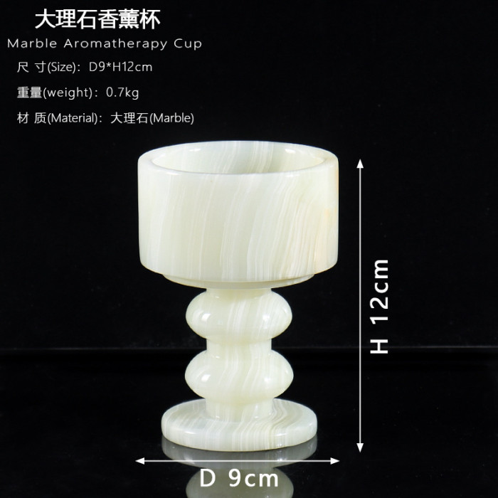 Modern agate jade cup, polished natural stone aromatherapy cup, villa health care decoration gift, graphic design