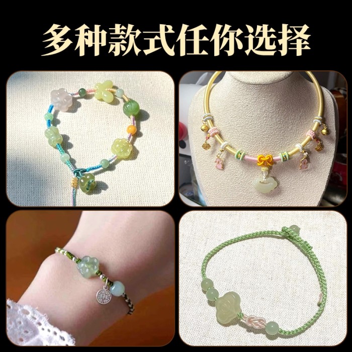 DIY natural Hetian jade small ornaments, safety bracelet, pendant, and scattered beads