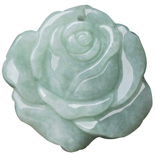 Wholesale of natural Burmese jade rose pendants and women's jade pendants