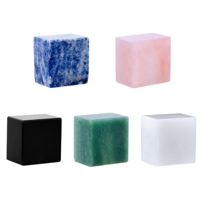 Custom-made luxury jade crystal stone perfume lip cap rectangular cylindrical round perfume bottle cap with logo