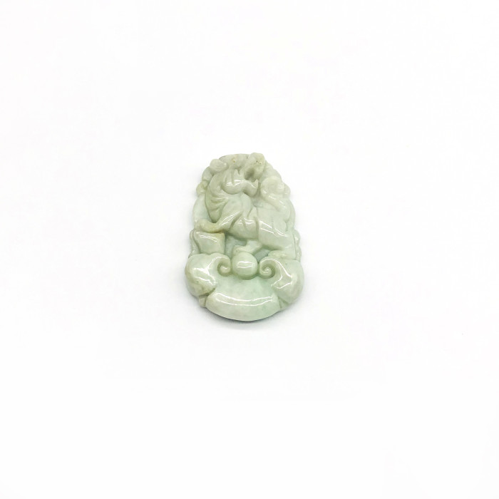 Natural Burmese jade pendant, 12 zodiac jade pendant