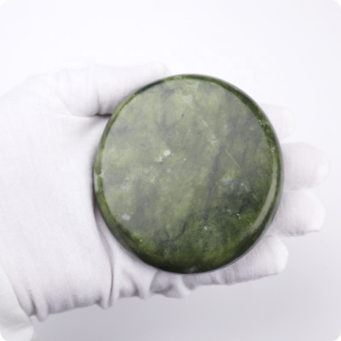 Spa jade white jade Natural hot Compress Body Therapy Volcanic massage stone Back massage dark green hot stone