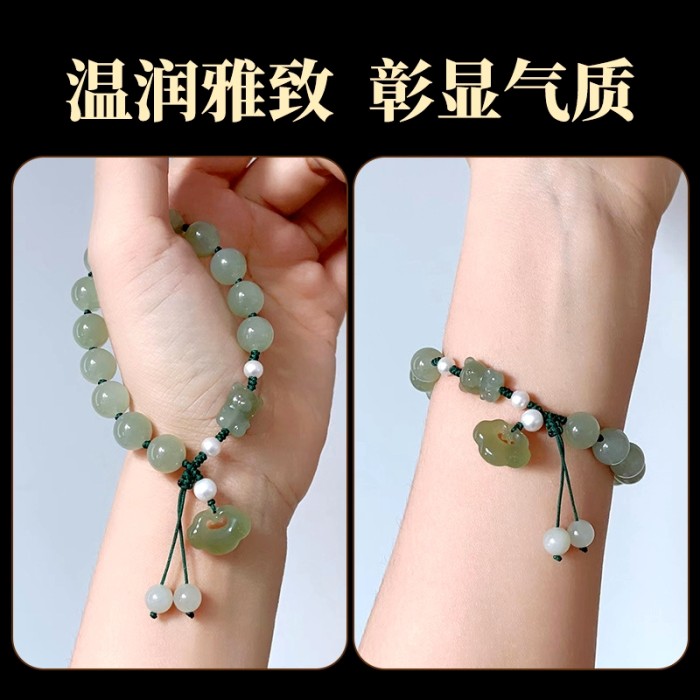 DIY natural Hetian jade small ornaments, safety bracelet, pendant, and scattered beads