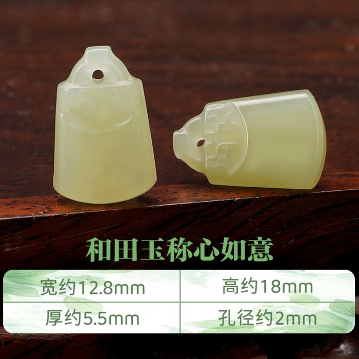 DIY natural Hetian jade small ornaments, safety bracelet, pendant, and scattered beads