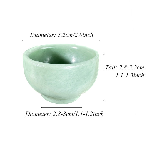 Wholesale natural green jade bowl title: Crystal carving, natural jade gemstone handicraft decoration