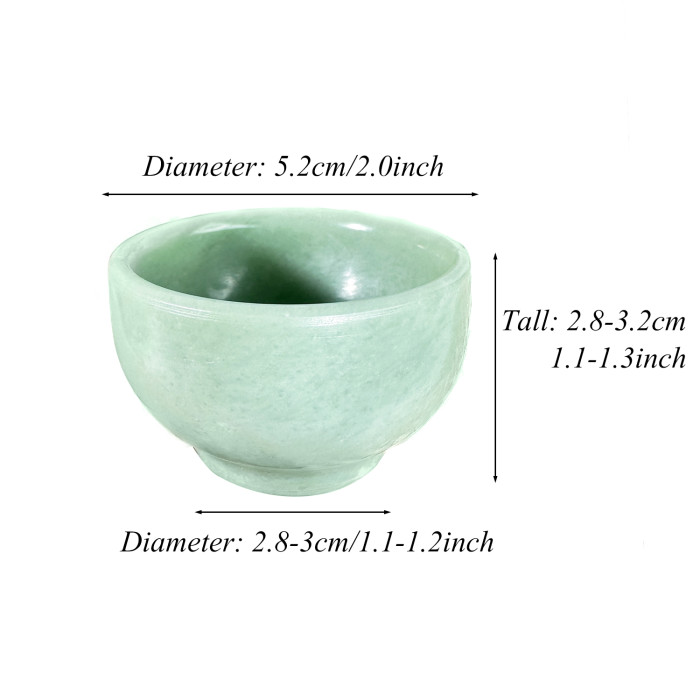 Wholesale natural green jade bowl title: Crystal carving, natural jade gemstone handicraft decoration