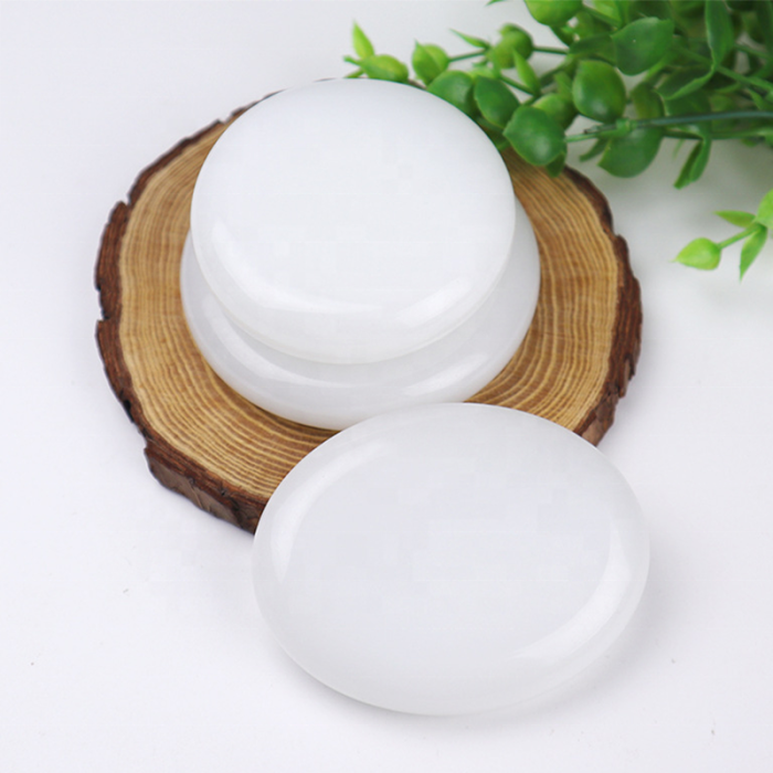 Spa jade white jade Natural hot Compress Body Therapy Volcanic massage stone Back massage dark green hot stone