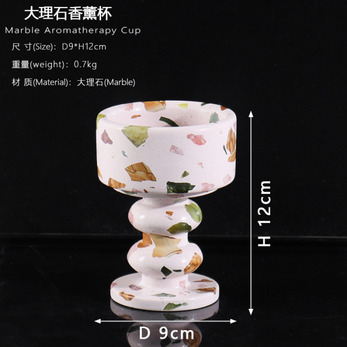 Modern agate jade cup, polished natural stone aromatherapy cup, villa health care decoration gift, graphic design