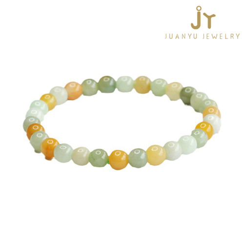 Wholesale natural stone green jadeite bracelets, fashionable jewelry, Burmese jadeite bracelets, multi-color Burmese jadeite bracelets & bangles