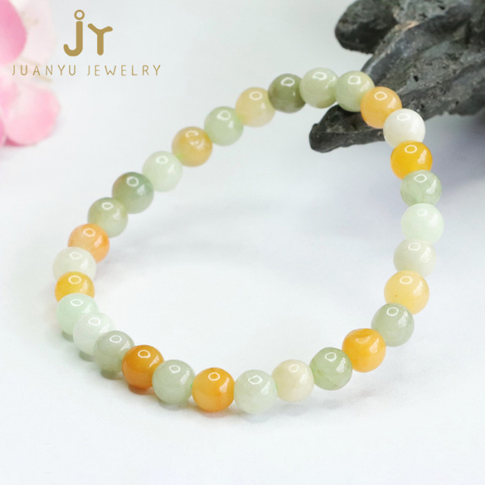 Wholesale natural stone green jadeite bracelets, fashionable jewelry, Burmese jadeite bracelets, multi-color Burmese jadeite bracelets & bangles