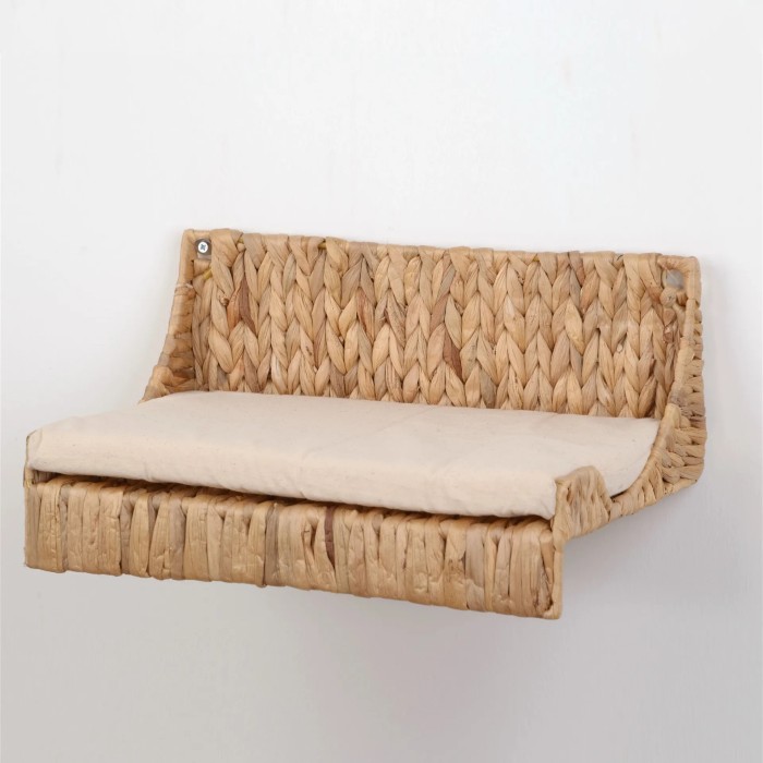 Natural water hyacinth cat villa hammock woven pet accessories and cat products produced by Vietnamese manufacturers