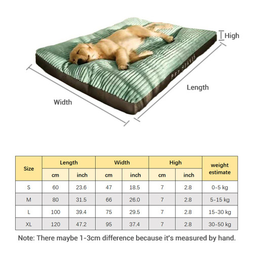Soft winter warm sleep corduroy pad, medium-sized detachable puppy sofa bed, pet supplies