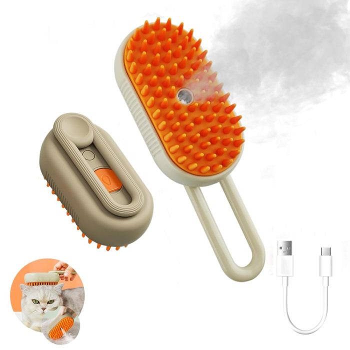 New steam dog brush 3-in-1, dog steam dog brush, dog spray massage comb, pet grooming comb, hair removal brush, pet supplies